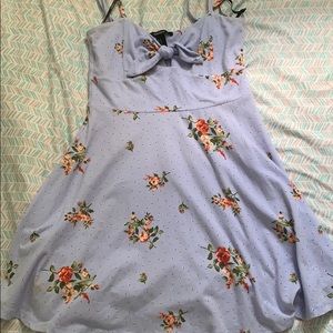 Forever 21 light blue floral skater dress